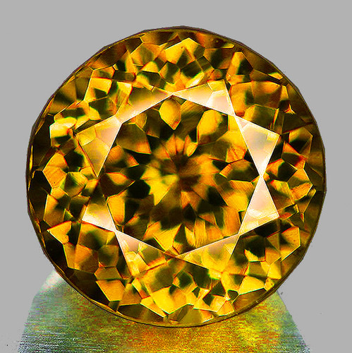 5.80 mm Round Brilliant Cut Extreme Brilliancy Intense Golden Yellow Mali Garnet Natural {Flawless-VVS}--AAA Grade