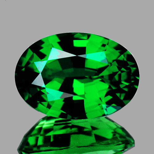 7x5 mm { 0.76 cts } Oval AAA Fire Best Emerald Green Tsavorite Garnet Natural { Flawless-VVS}--Premium Grade