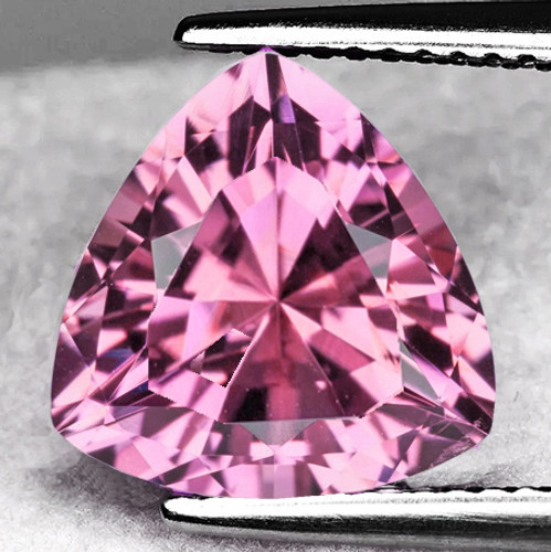 6.00 mm { 0.90 cts } Trillion Extreme Brilliancy Natural AAA Pink Sapphire {Flawless-VVS}--AAA Grade