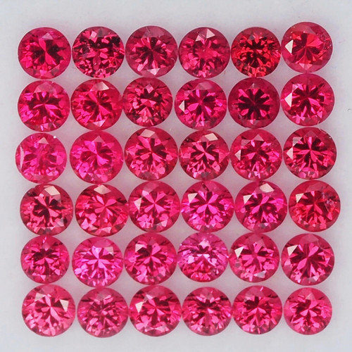 1.80 mm 30 pcs Round Machine Brilliant Cut Extreme Brilliancy Best Jedi Pink Red Spinel Natural {Flawless-VVS}--Premium Grade