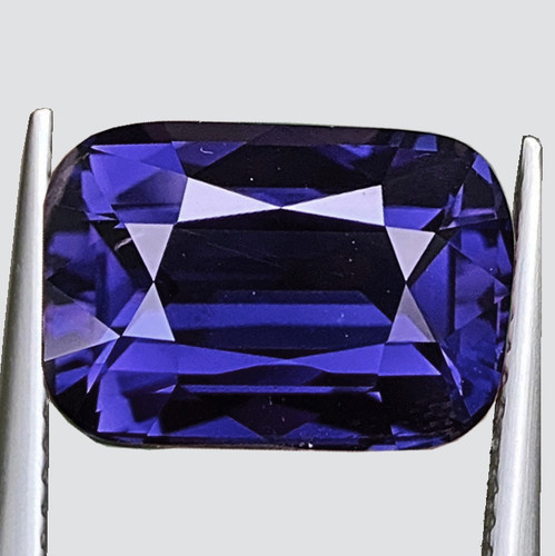 7.5x5.5 mm { 1.40 cts } Cushion AAA Fire Intense Blue Violet Spinel Natural {Flawless-VVS}--AAA Grade