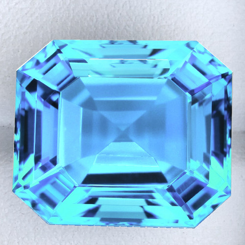 13x11 mm  { 8.40 cts } Octagon Emerald Cut AAA Fire Intense Sky Blue Topaz Natural {Flawless-VVS1}--AAA Grade