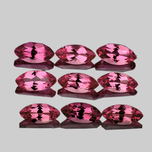 5x2.5 mm 9 pcs Marquise Machine Cut Padparascha Pink Tourmaline Natural {Flawless-VVS1}--AAA Grade