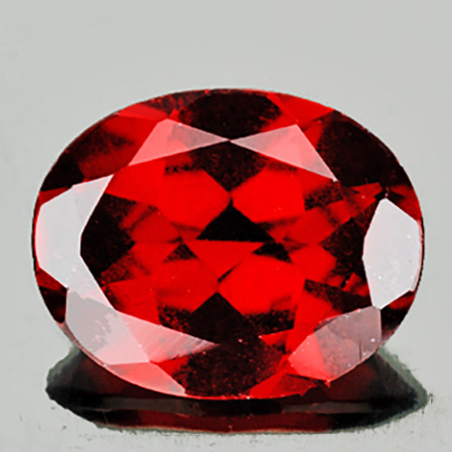 9x7 mm { 1.94 cts } Oval Brilliant AAA Fire Intense Red Mozambique Garnet {Flawless-VVS1}--AAA Grade
