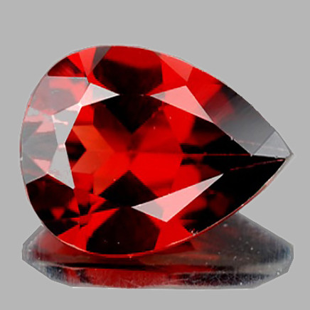 9x7 mm 1 pcs Pear Brilliant Cut AAA Fire Natural AAA Red Mozambique Garnet {Flawless-VVS1}--AAA Grade