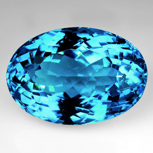 15x10 mm { 9.20 cts} Oval Brilliant Cut AAA Fire Intense AAA Baby Swiss Blue Topaz {Flawless-VVS1}--AAA Grade