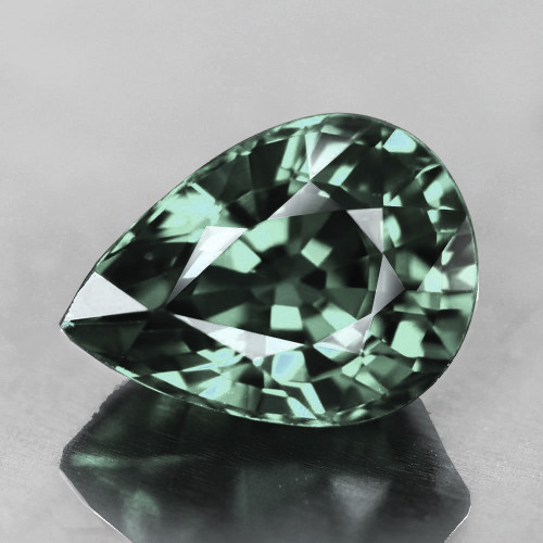 7x5 mm { 0.88 cts } Pear UNHEATED Natural Color Change Sapphire (Green-Blue to Purple ) ( FREE CERTIFICATE )