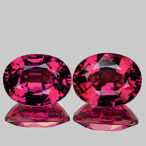 9x7 mm 2 pcs Oval AAA Fire AAA Raspberry Pink Rhodolite Garnet Natural {Flawless-VVS1}--AAA Grade