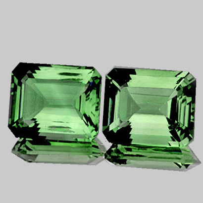 12x10 mm 2pcs Octagon Emerald Cut AAA Fire Intense Green Amethyst Natural {Flawless-VVS1}--AAA Grade