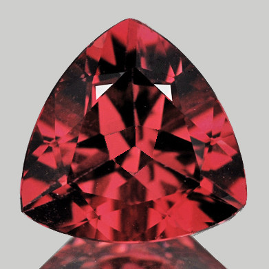 7.00 mm { 1.42 cts} Trilliant Brilliant Cut AAA Fire Natural Pink Orange Rhodolite Garnet Natural {Flawless-VVS}