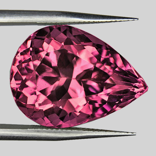 9.5x7.5 mm { 2.12 cts} Pear Brilliant Cut Extreme Brilliancy  AAA Raspberry Pink Rhodolite Garnet Natural (Umbalite) {Flawless-VVS1}--AAA Grade