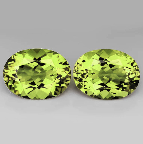 6x4 mm 2 pcs Oval Brilliant Cut Extreme Brilliancy AAA Green Yellow Chrysoberyl Natural {Flawless-VVS}--AAA Grade