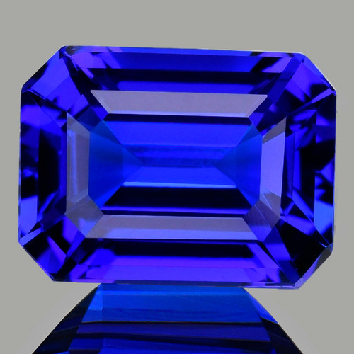 8x6 mm { 2.04 cts } Octagon Emerald Cut AAA Neon Best AAA D Block Purple Blue Tanzanite Natural {Flawless-VVS1}--Premium Grade--FREE CERTIFICATE