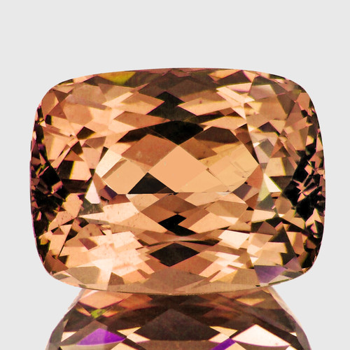 9x7 mm { 2.37 cts } Cushion Brilliant Cut Extreme Brilliancy Intense Peach Pink Morganite Natural { Flawless-VVS }--AAA Grade