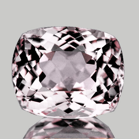 9x8 mm { 2.76 cts } Cushion Brilliant Cut Extreme Brilliancy Natural Baby Pink Morganite { Flawless-VVS }--AAA Grade