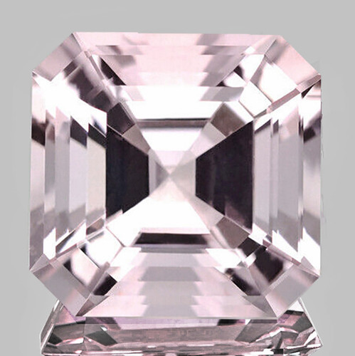 6.70 mm { 1.57 cts } Octagon Asscher Cut Extreme Brilliancy Natural Baby Pink Morganite { Flawless-VVS }