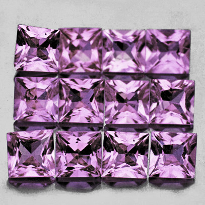 2.20 mm 12 pcs Square Princess Cut AAA Fire Natural Pink Purple Sapphire {Flawless-VVS}