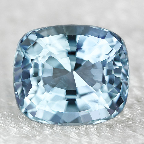 6.00 mm { 1.00 cts } Cushion AAA Fire Natural Santa Maria Blue Aquamarine {Flawless-VVS}--AAA Grade