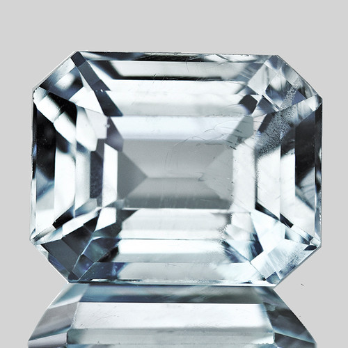 9x8 mm { 3.45 cts} Octagon Emerald Cut AAA Fire Natural Light Blue Aquamarine {Flawless-VVS}