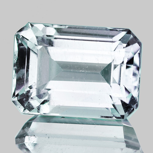 10x7.5 mm { 2.72 cts} Octagon Emerald Cut AAA Fire Natural Light Blue Aquamarine {Flawless-VVS}