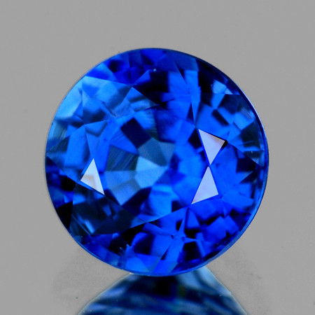5.00 mm Round AAA Fire Natural Royal Blue Sapphire {VVS}--AAA Grade