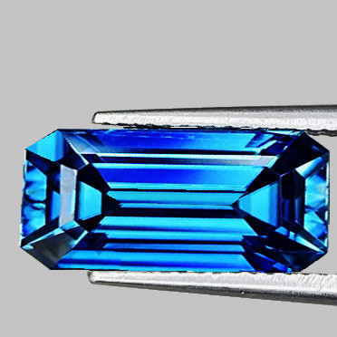 12x5 mm { 4.46 cts } Octagon Emerald Cut AAA Fire Intense AAA Electric Blue Zircon Natural {Flawless-VVS1}--AAA Grade