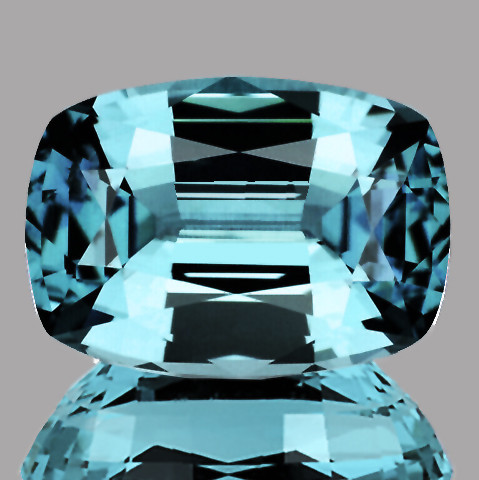 7x5 mm { 1.51 cts } Cushion AAA Fire Natural Blue Zircon {Flawless-VVS1}