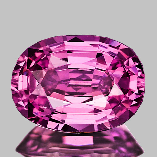 6x4 mm { 0.60 cts } Oval Extreme Brilliancy Natural Hot Pink Mahenge Spinel {Flawless-VVS}--AAA Grade