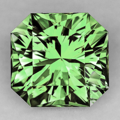 7.50 mm { 2.30 cts } Octagon Machine Radiant Cut Extreme Brilliancy AAA Green Peridot Natural {Flawless-VVS1}--AAA Grade