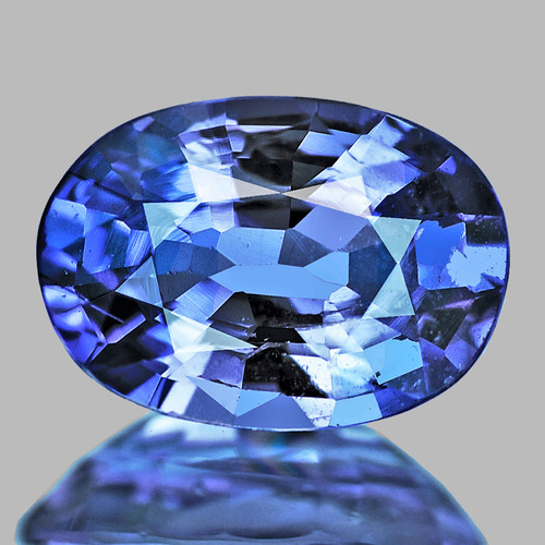 6x4.5 mm { 0.71 cts } Oval AAA Fire Natural Top Ceylon Blue Sapphire (Flawless-VVS)