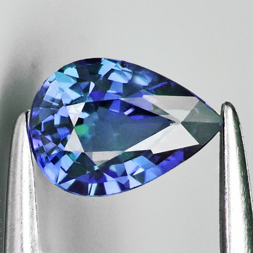 6x4 mm Pear AAA Fire Natural AAA Ceylon Blue Sapphire (Flawless-VVS}
