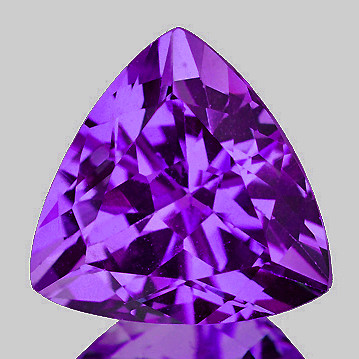 10.00 mm Trilliant Brilliant Cut AAA Fire Intense Purple Amethyst Natural {Flawless-VVS}--AAA Grade