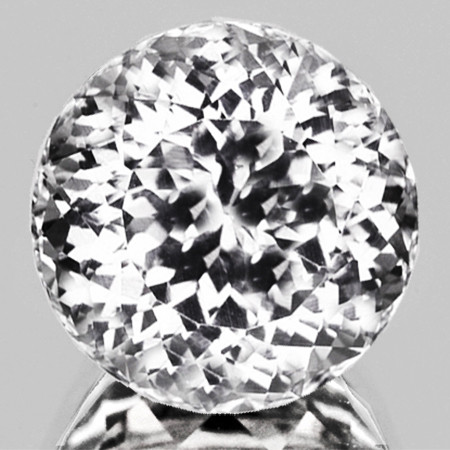 6.00 mm 1pc Round Machine Brilliant Cut Extreme Brilliancy Natural Colorless Goshenite (White Beryl ) {Flawless-VVS}