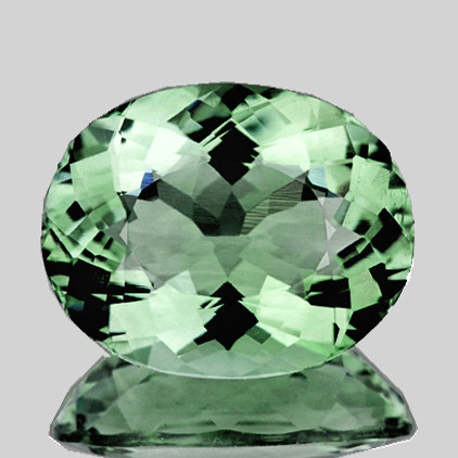 12x10 mm { 4.22 cts } Oval Brilliant Cut AAA Fire Natural AAA Green Amethyst {Flawless-VVS1}
