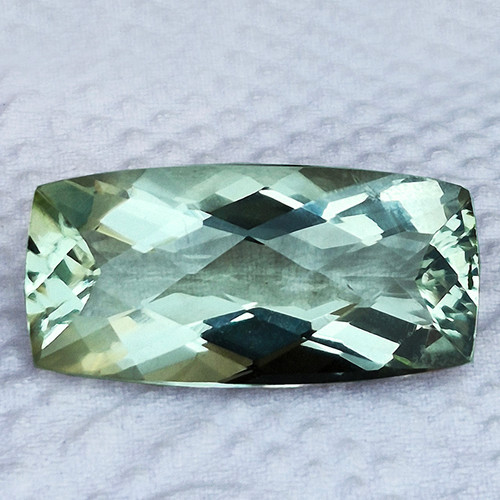 24x12mm { 15.69 cts } Cushion Checker Cut AAA Fire Natural Green Amethyst {Flawless-VVS1}