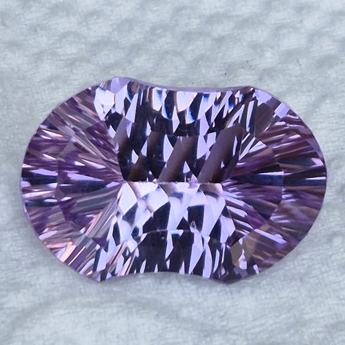 18x12 mm { 9.92 cts } Cushion Precision Concave Cut Extreme Brilliancy Natural Purple Amethyst {Flawless-VVS1}--AAA Grade