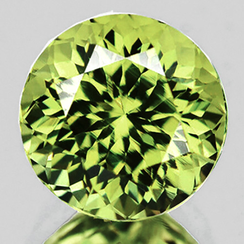 3.50 mm Round Machine Brilliant Cut Extreme Brilliancy Intense Yellow Green Chrysoberyl Natural {Flawless-VVS}--AAA Grade