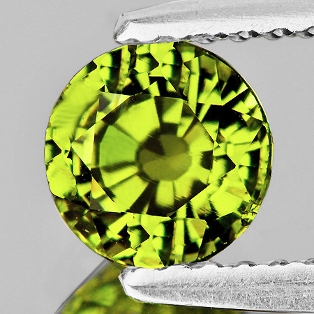 5.00 mm { 0.74 cts } Round AAA Fire Intense Yellow Green Chrysoberyl Natural {Flawless-VVS}--AAA Grade