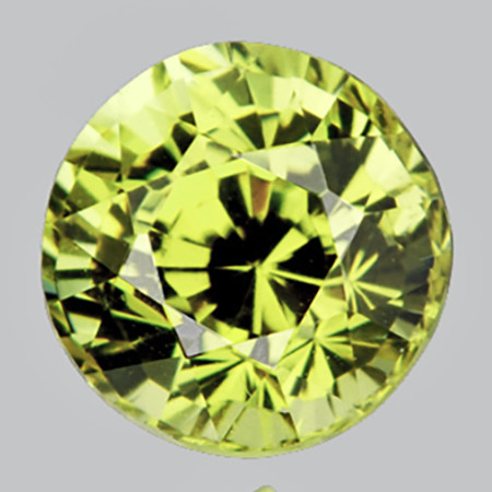 4.20 mm { 0.55 cts } Round AAA Fire Natural Yellow Green Chrysoberyl {Flawless-VVS}