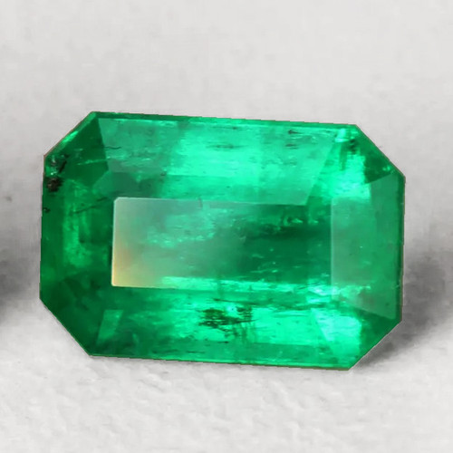 5.5x3.5 mm { 0.43 cts } Octagon Emerald Cut AAA Fire Premium Blue Green Emerald Natural (AAA Grade)