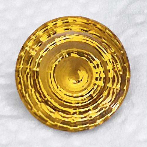 14.00 mm { 10.13 cts } Round Precision Cut Extreme Brilliancy Natural Golden Yellow Citrine {Flawless-VVS1}--AAA Grade