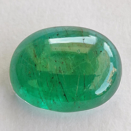 8x6 mm { 1.36 cts } Oval Cabochon Cut Intense Blue Green Emerald Natural