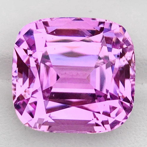 9.50 mm { 5.00 cts} Cushion Best AAA Fire Intense AAA Pink Kunzite Natural {Flawless-VVS}--AAA Grade