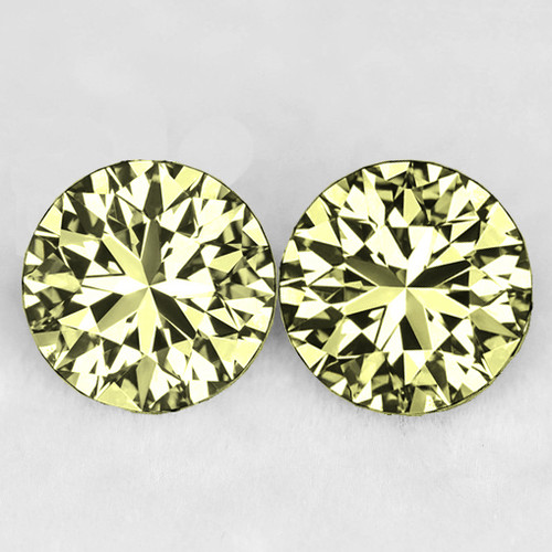 2.80 mm 2 pcs Round  Brilliant Cut Extreme Brilliancy Natural Canary Yellow Diamond {Flawless-VVS }--AAA Grade