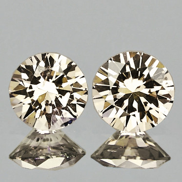 2.80 mm 2 pcs Round Brilliant Cut AAA Fire Natural Bright Champagne Diamond (C1) {VVS CLARITY}