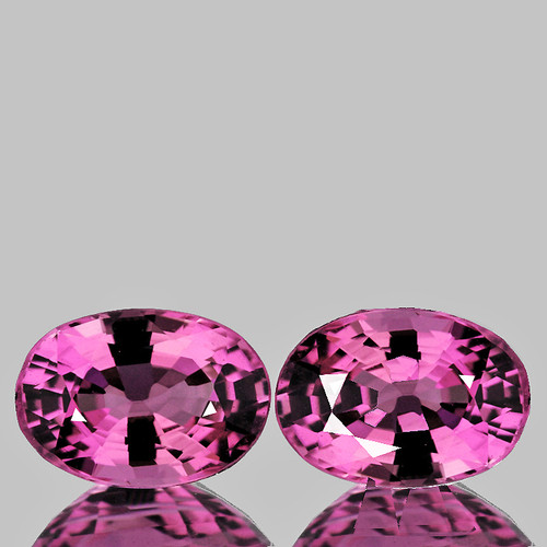 6x4 mm 2 pcs Oval Best AAA Fire Intense Pink Tourmaline Natural {Flawless-VVS1}--AAA Grade