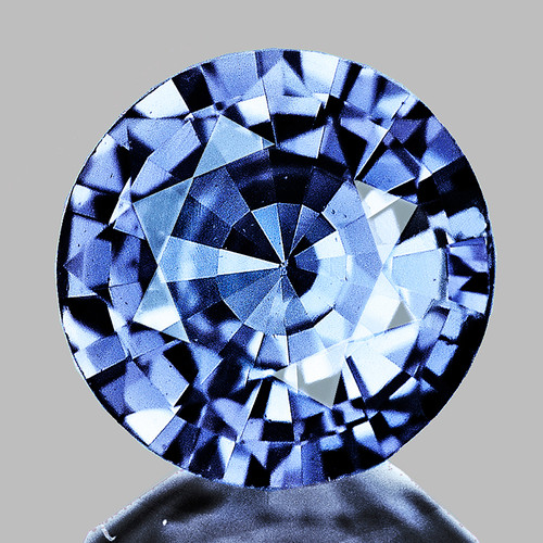 5.50 mm { 0.86 cts} Round Extreme Brilliancy Top Ceylon Blue Sapphire Natural { VVS }--AAA Grade