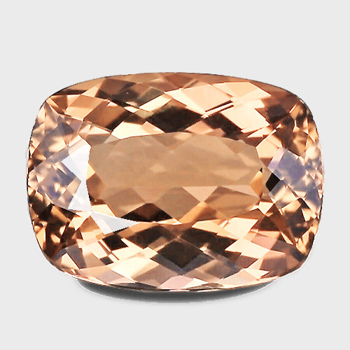 8.5x6.5 mm { 1.65 cts } Cushion Brilliant Cut Extreme Brilliancy Intense Peach Morganite Natural { Flawless-VVS }--AAA Grade