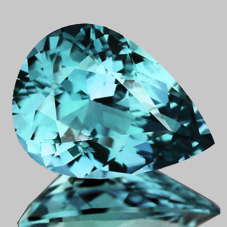 9x7 mm { 1.86 cts} Pear Brilliant Cut Extreme Brilliancy Natural AAA Paraiba Blue Apatite {Flawless-VVS}--AAA Grade