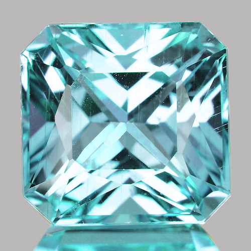 6.00 mm { 1.34 cts} Octagon Radiant Cut Extreme Brilliancy Natural AAA Paraiba Blue Apatite {Flawless-VVS}--AAA Grade